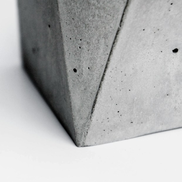 Vintage bronze geometry concrete lamp