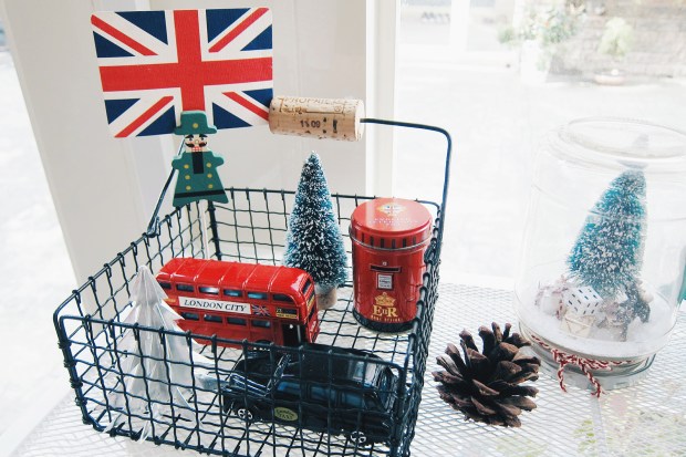 黑色小鐵籃 - 英國風聖誕佈置