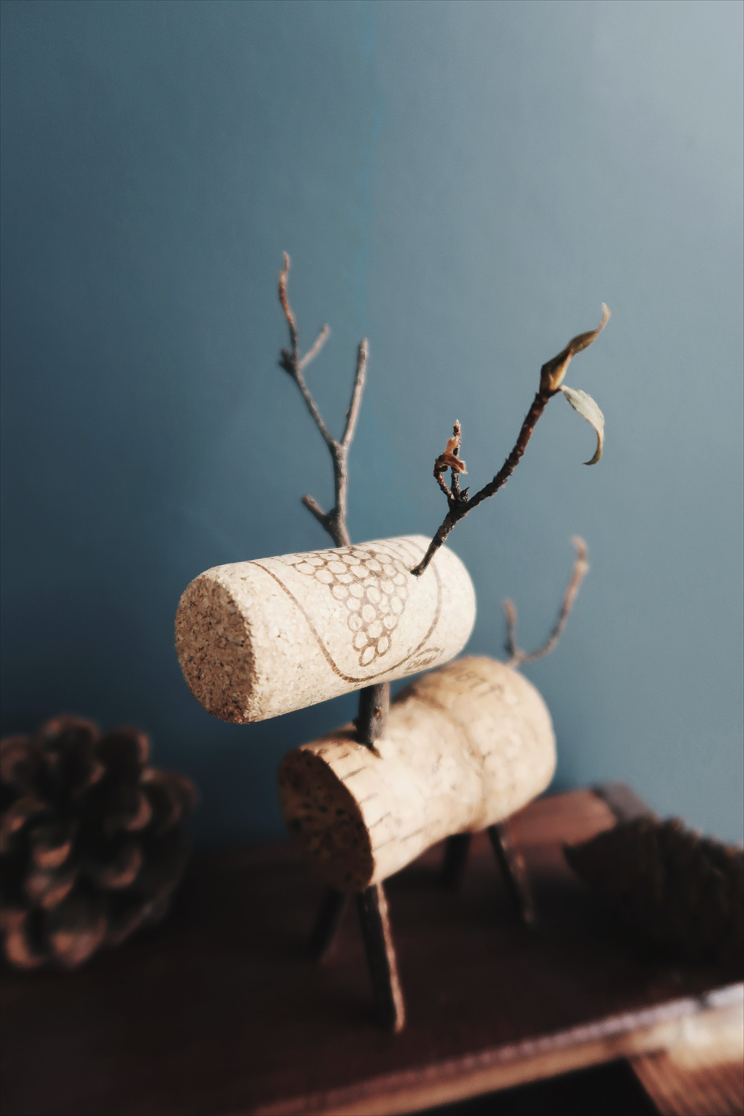 / 灰調 / DIY 手作小教學：Xmas手作軟木塞小麋鹿