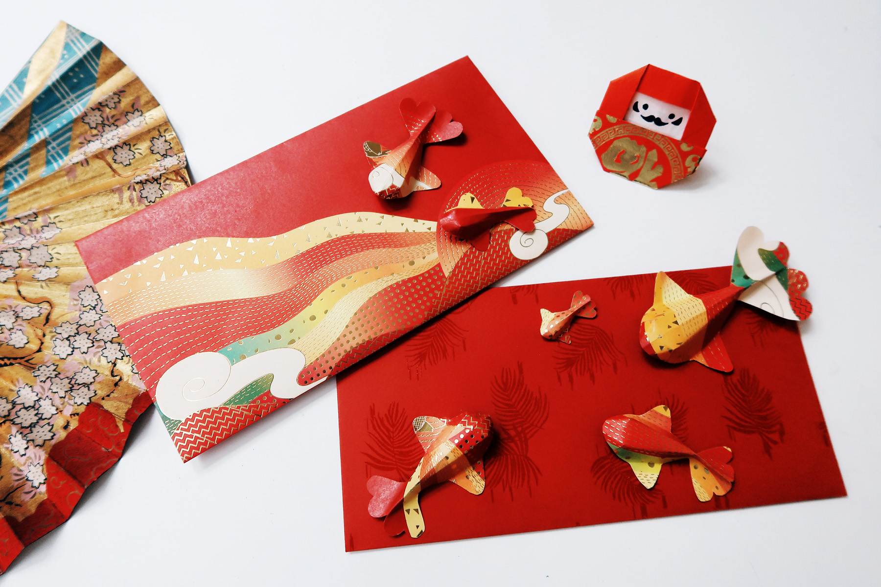 / 灰調 / DIY手作小教學：農曆新年・立體錦鯉紅包袋 - 年年有餘