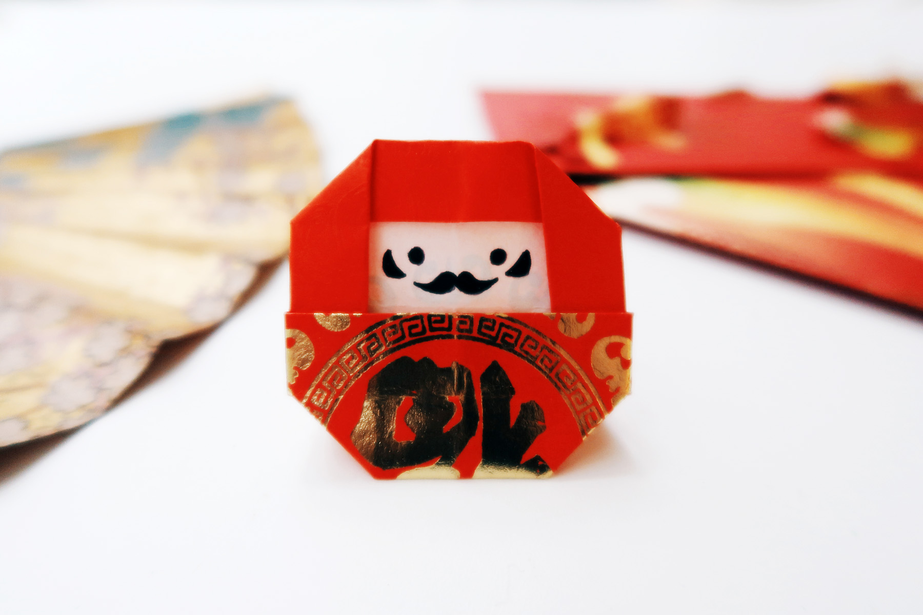 / 灰調 / DIY手作小教學:摺紙達摩福神