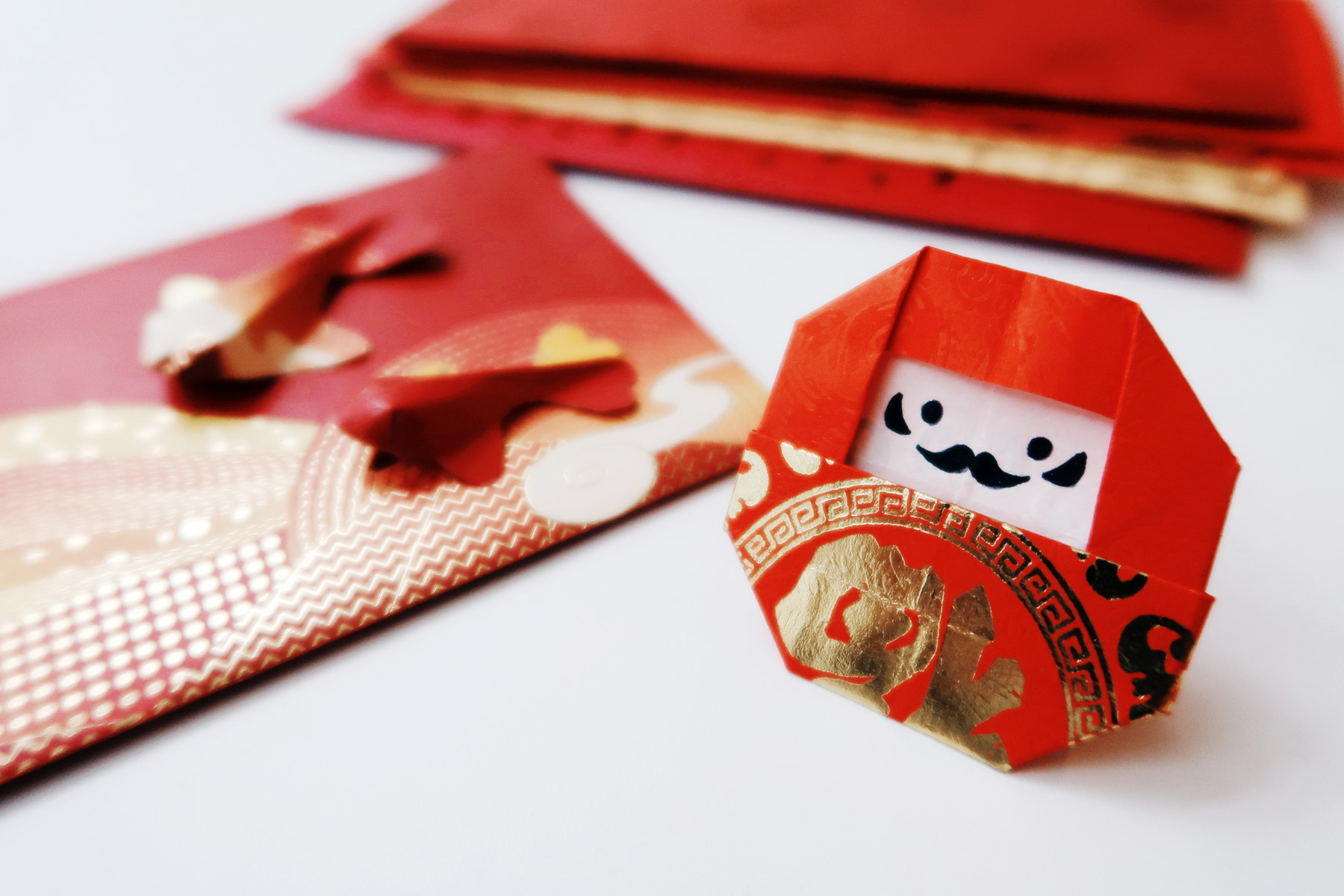 / 灰調 / DIY手作小教學：摺紙達摩福神