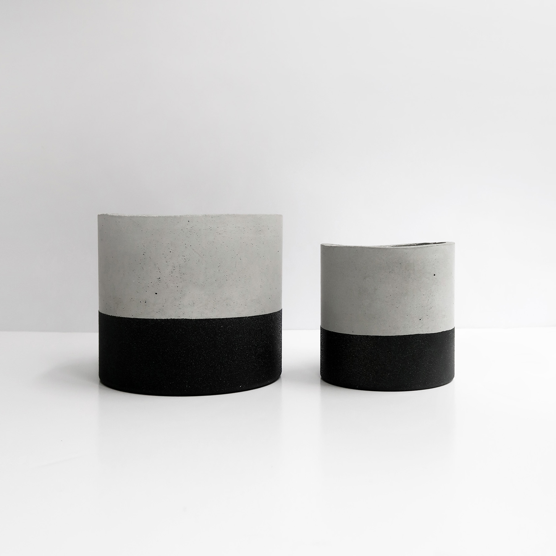 黑隕石深圓水泥設計家飾・盆栽・禮物