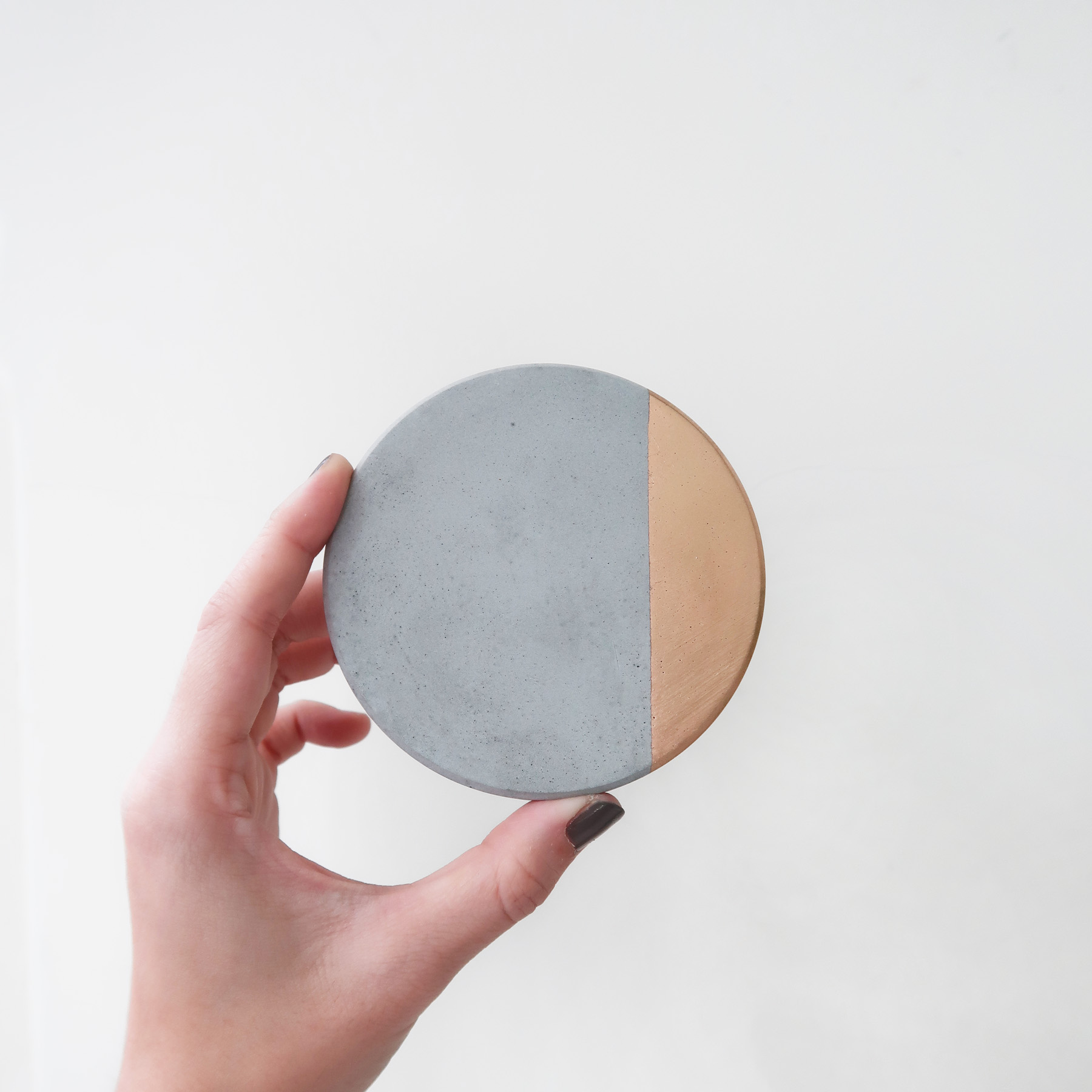 ECLIPSE 月蝕金邊倒角設計水泥吸水圓墊・杯墊・飾品盤