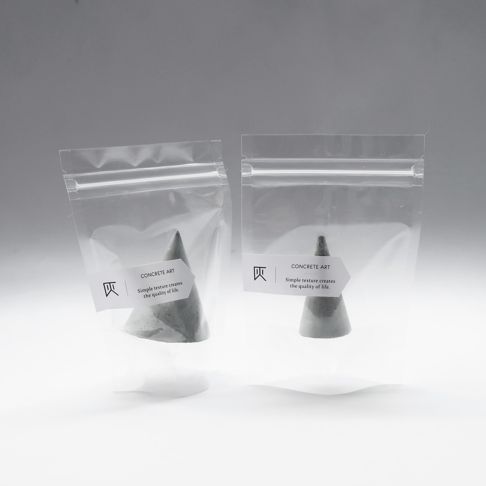 HILL SCENERY 小山景雙色錐形水泥戒指座・戒台・擴香石