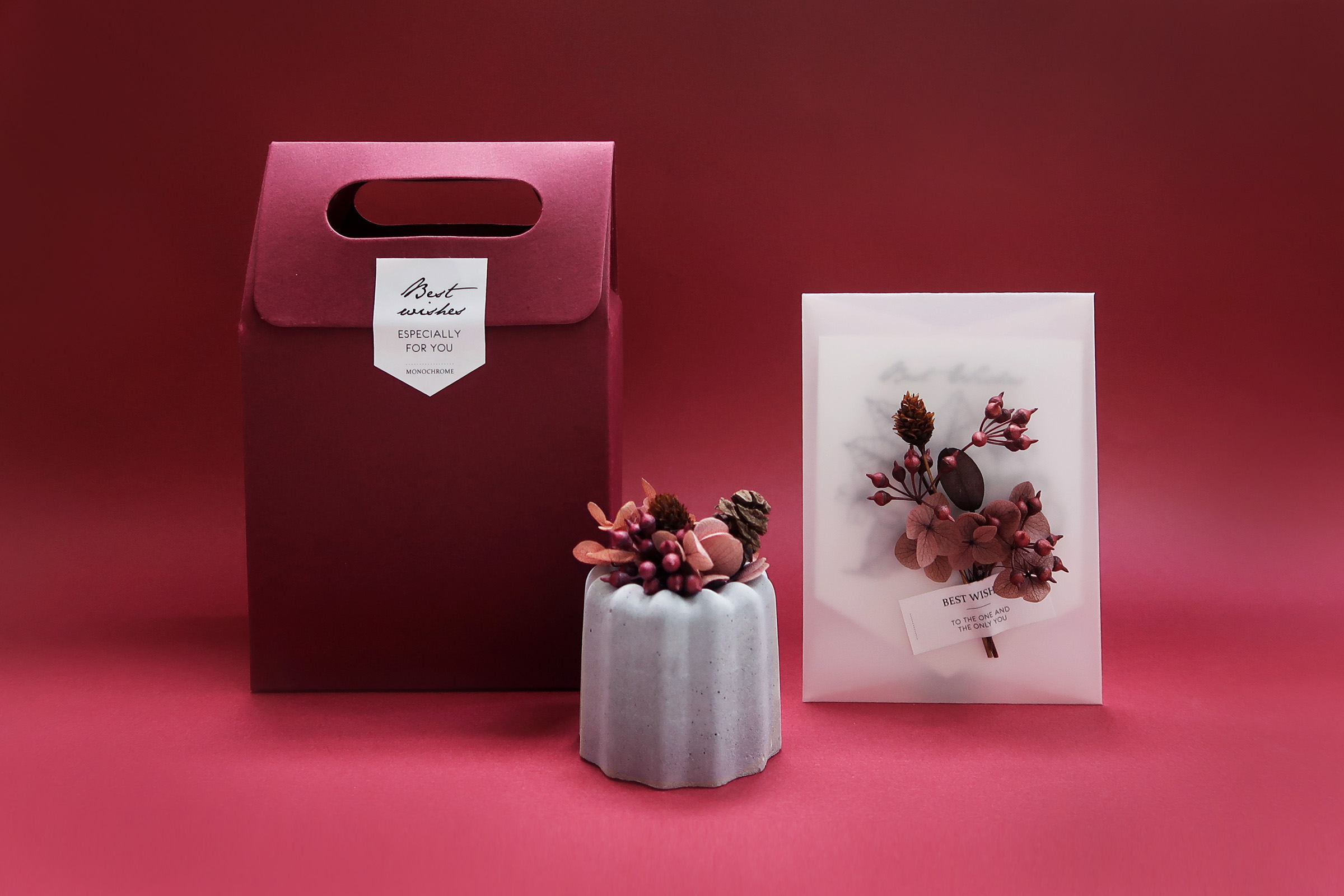 CANELÉ 法式可麗露 / 法式熱吻・乾燥不凋花水泥甜點擴香石禮盒