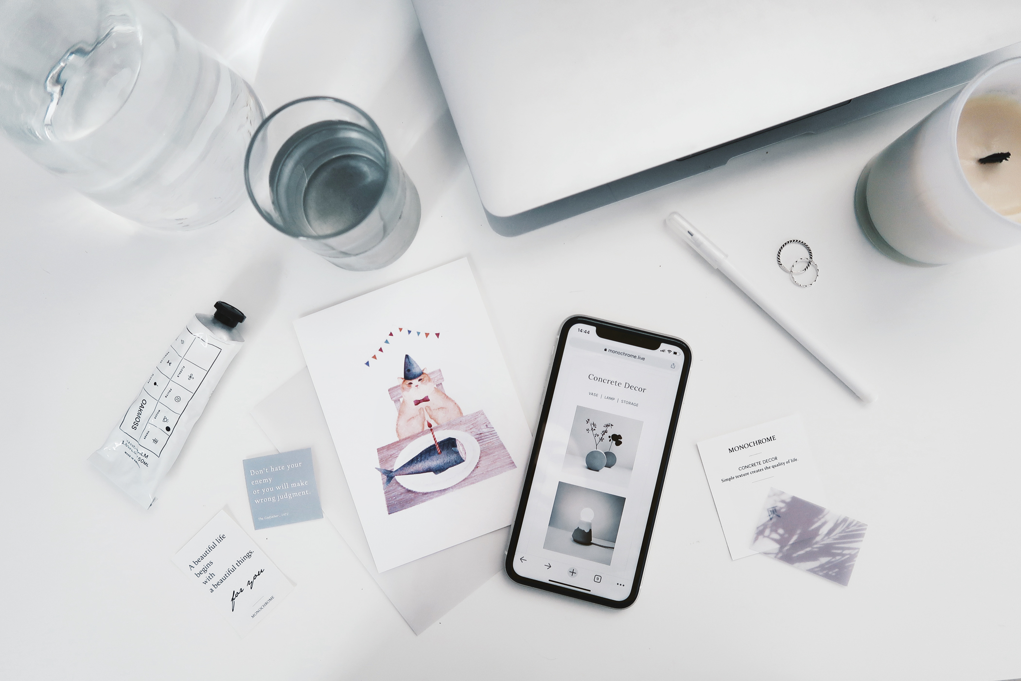 灰調|DIY手作教學:極簡粗獷・水泥玻璃杯