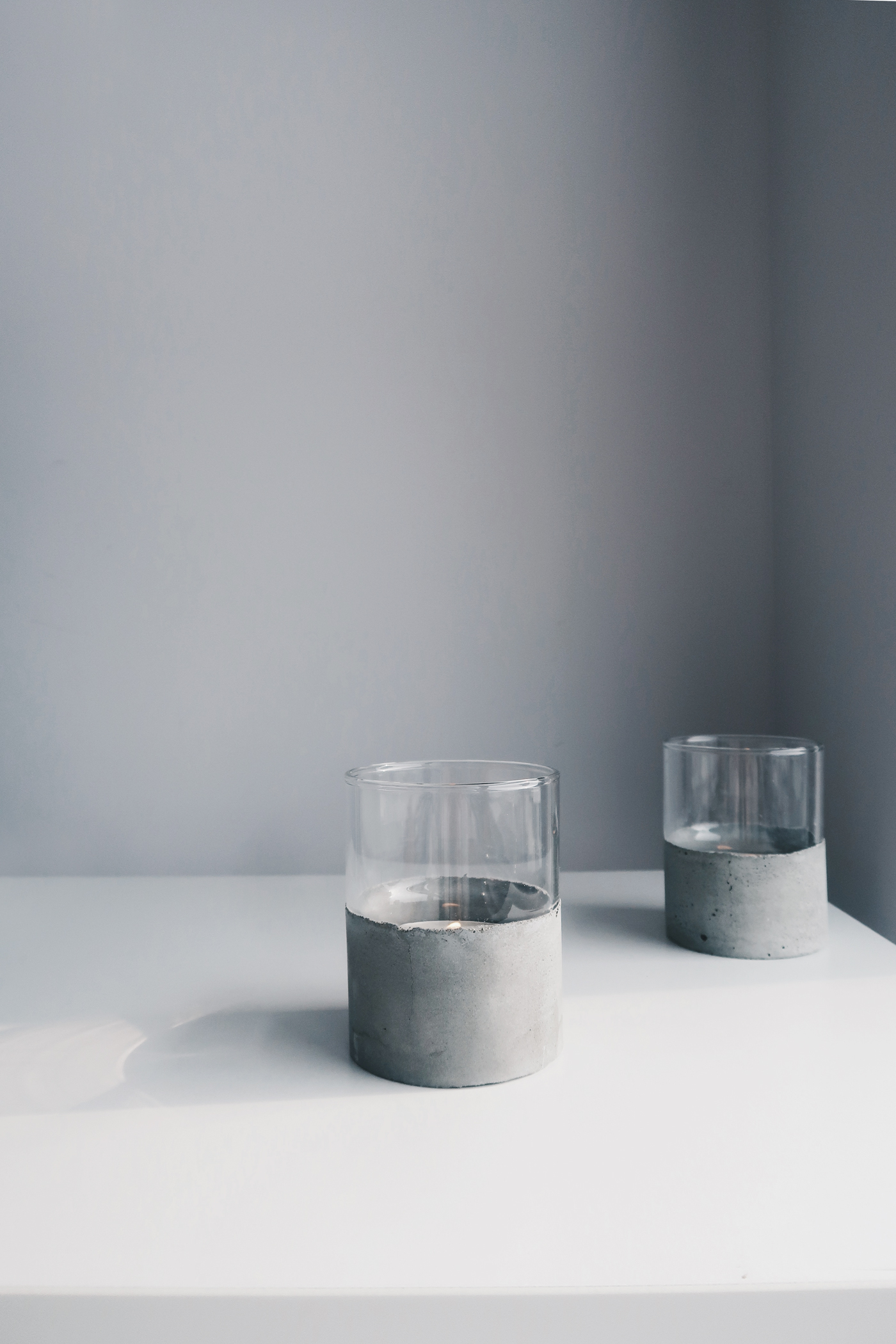 灰調|DIY手作教學:極簡粗獷・水泥玻璃杯完成