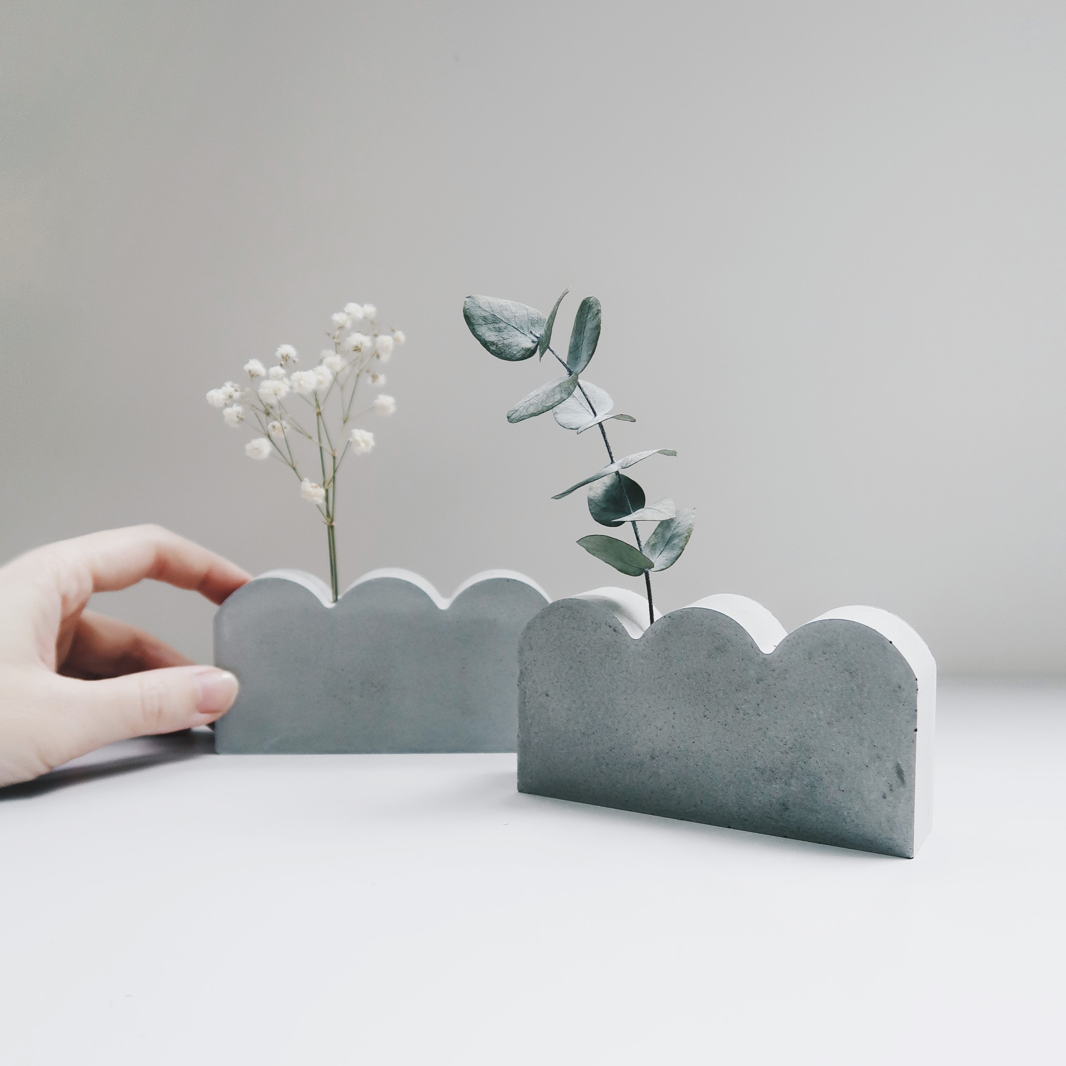 Concrete Deasign 小山水泥花器擺飾・擴香石・線香座
