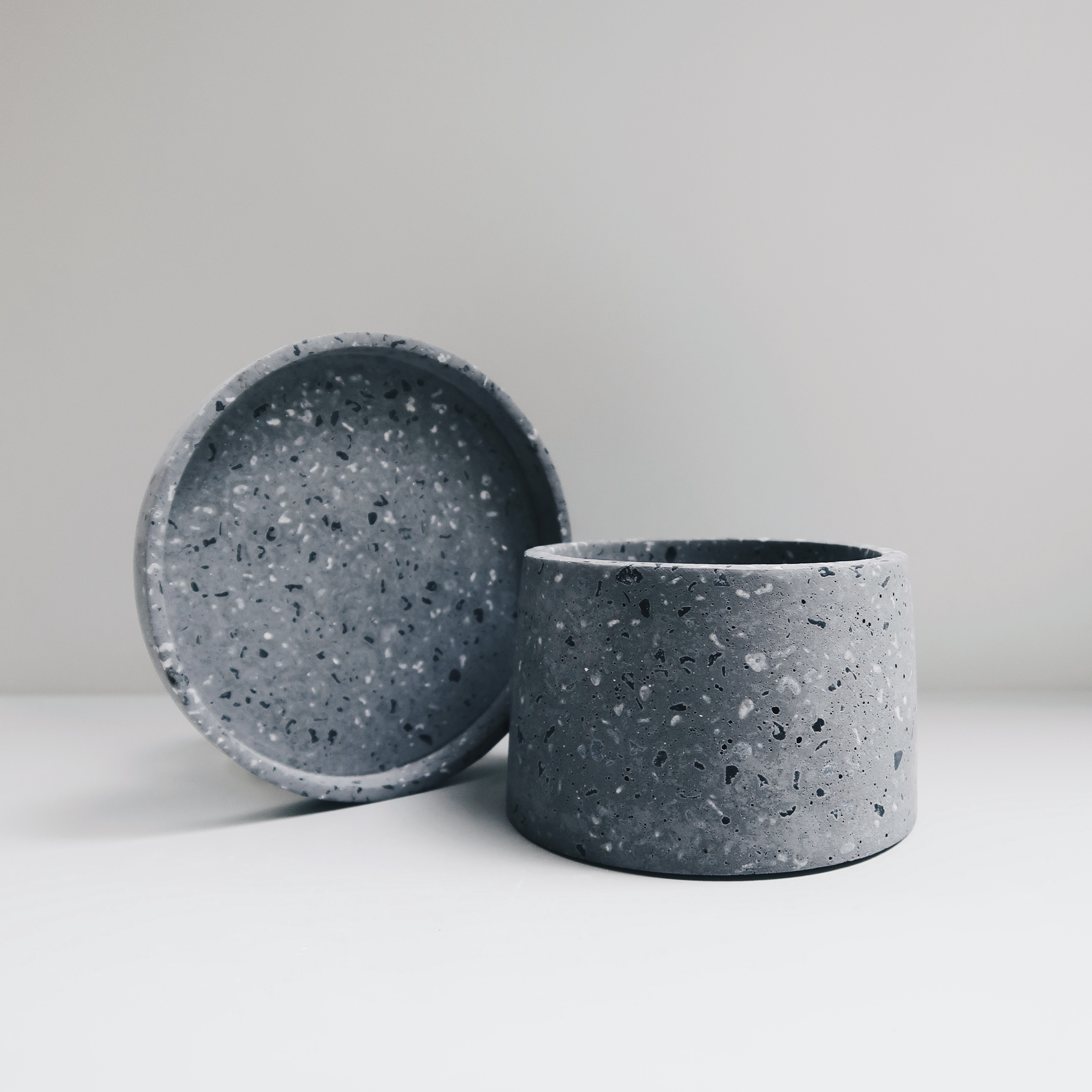 TERRAZZO 水磨石午夜煙灰梯形水泥盆器・盆器・盆栽