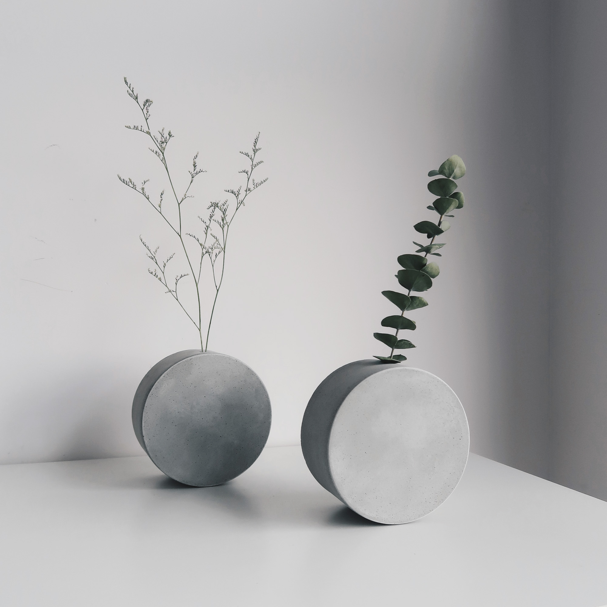 FULL MOON 望月圓形轉轉水泥花器・水泥家飾・居家擺飾