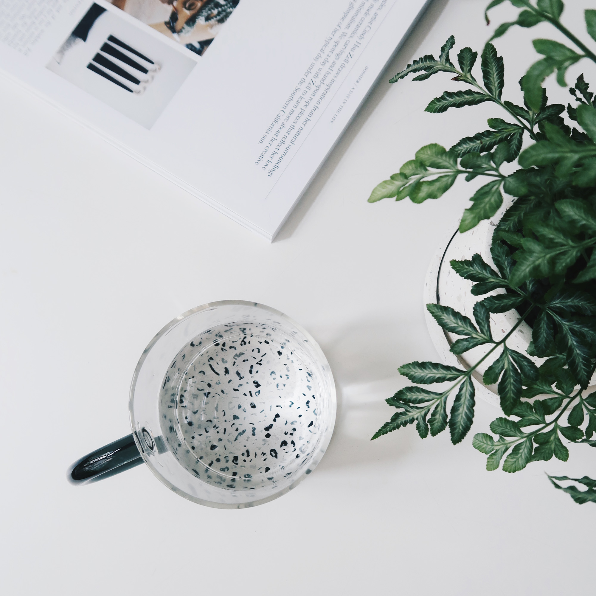 TERRAZZO 水磨石經典黑白水泥杯墊・飾盤・擴香盤